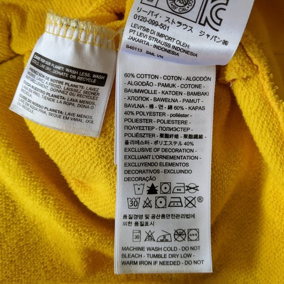 Levi’s Logo Hoodie in Yellow/White - Picture 5 of 8